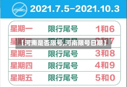 【河南是否限号,河南限号日期】-第2张图片