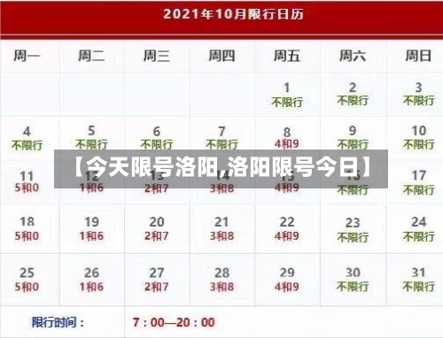 【今天限号洛阳,洛阳限号今日】-第3张图片