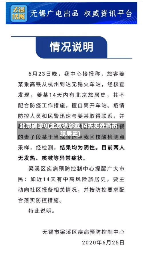北京确诊0(北京确诊近14天无外省市旅居史)