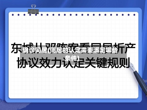 确诊同居(同居的认定需要满足哪些条件)-第3张图片