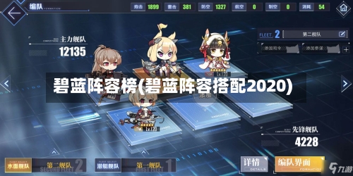 碧蓝阵容榜(碧蓝阵容搭配2020)