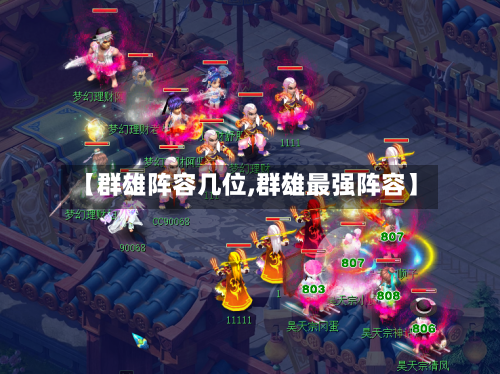 【群雄阵容几位,群雄最强阵容】