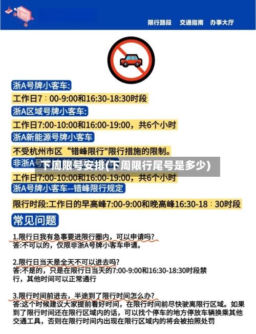 下周限号安排(下周限行尾号是多少)-第2张图片