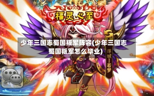 少年三国志蜀国叛军阵容(少年三国志蜀国叛军怎么毕业)-第3张图片