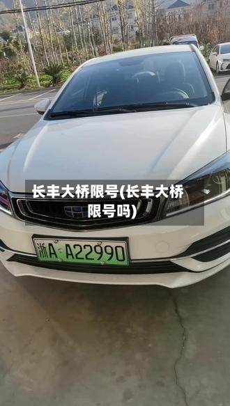 长丰大桥限号(长丰大桥限号吗)
