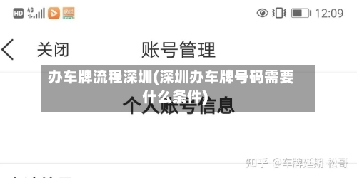 办车牌流程深圳(深圳办车牌号码需要什么条件)