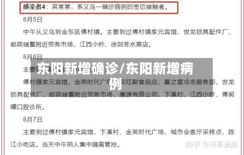 东阳新增确诊/东阳新增病例-第2张图片
