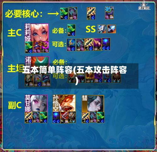 五本简单阵容(五本攻击阵容)