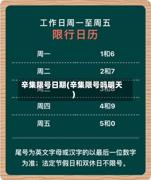 辛集限号日期(辛集限号吗明天)