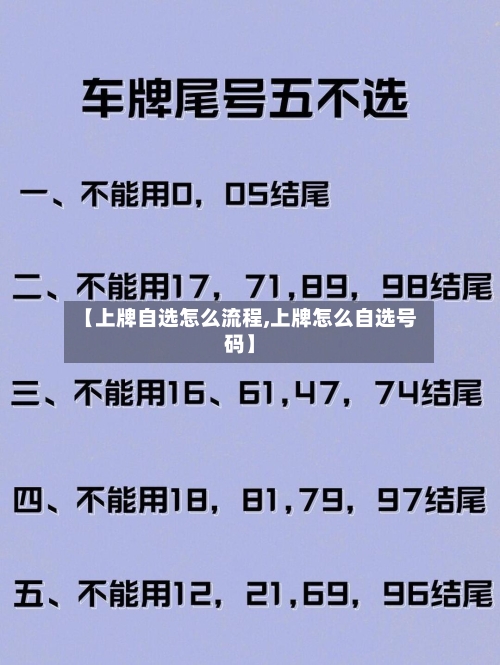 【上牌自选怎么流程,上牌怎么自选号码】