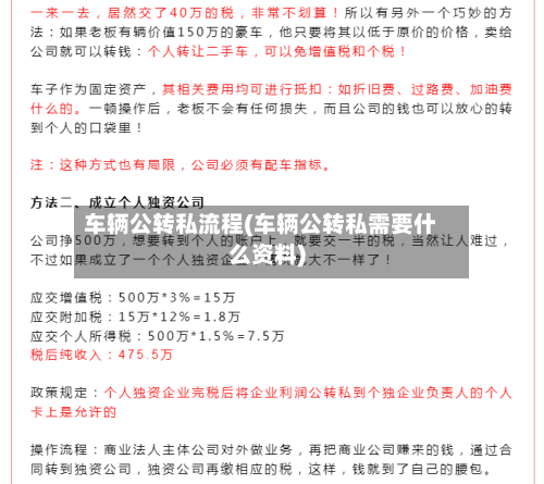 车辆公转私流程(车辆公转私需要什么资料)-第2张图片