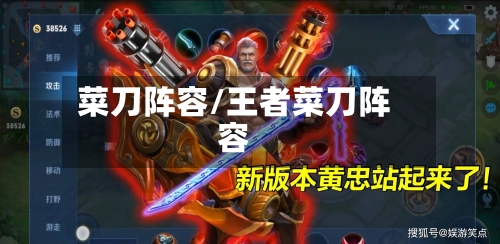 菜刀阵容/王者菜刀阵容