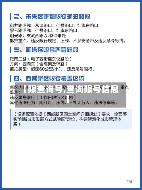 【限查询号,查询限号信息】