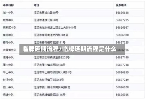临牌延期流程/临牌延期流程是什么-第2张图片