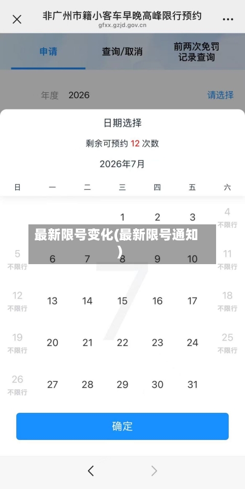 最新限号变化(最新限号通知)