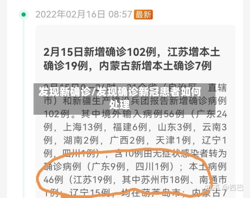 发现新确诊/发现确诊新冠患者如何处理-第2张图片