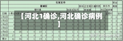 【河北1确诊,河北确诊病例】