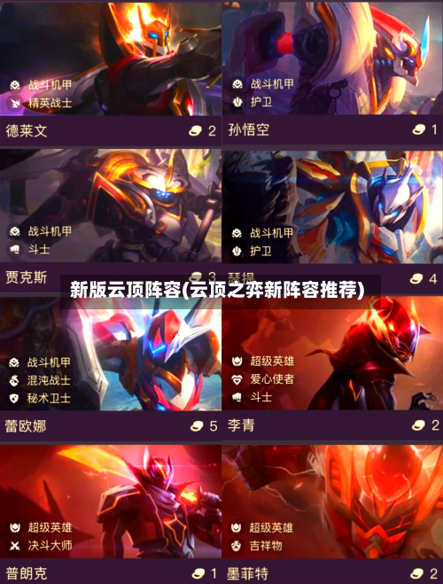 新版云顶阵容(云顶之弈新阵容推荐)-第2张图片