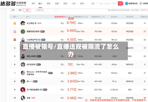 直播被限号/直播违规被限流了怎么办-第3张图片