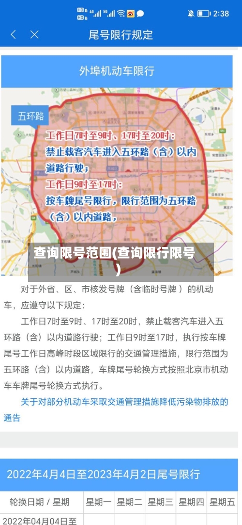查询限号范围(查询限行限号)-第2张图片
