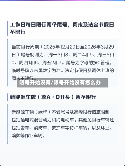 限号开始没有/限号开始没有怎么办-第3张图片
