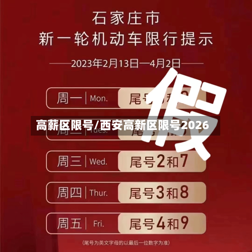 高薪区限号/西安高新区限号2026-第2张图片