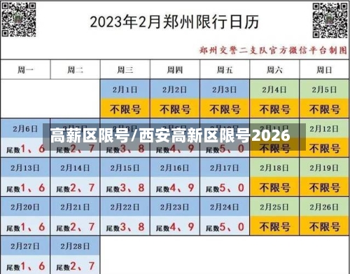 高薪区限号/西安高新区限号2026-第3张图片