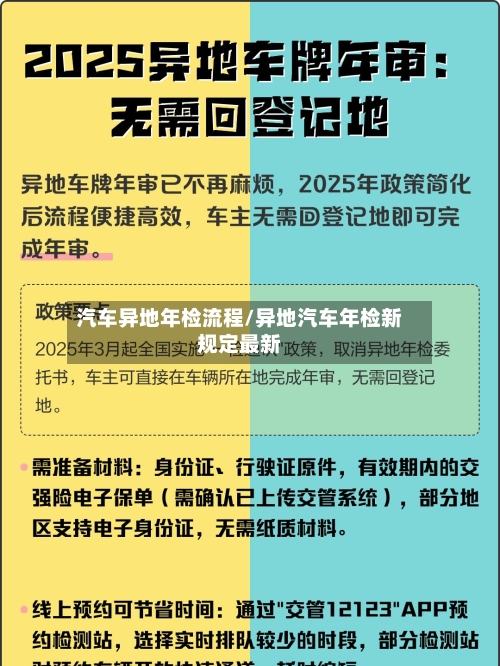 汽车异地年检流程/异地汽车年检新规定最新-第2张图片