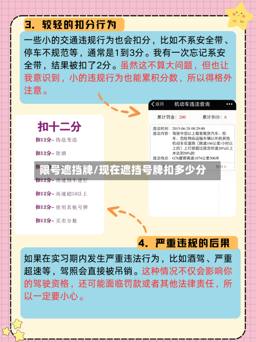 限号遮挡牌/现在遮挡号牌扣多少分
