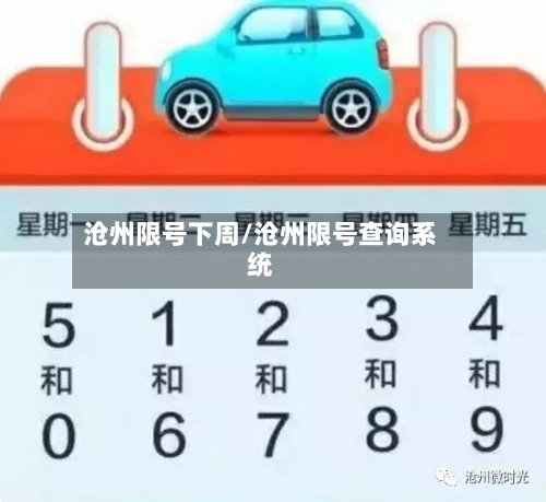 沧州限号下周/沧州限号查询系统