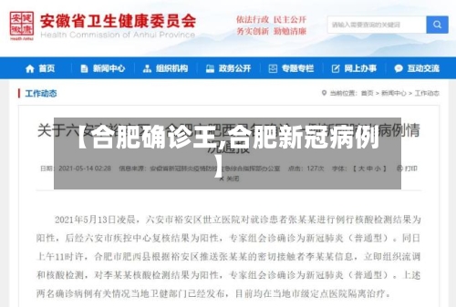【合肥确诊王,合肥新冠病例】