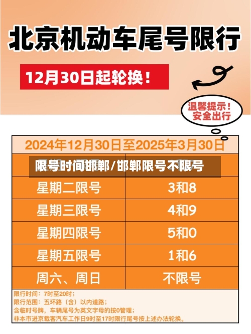 限号时间邯郸/邯郸限号不限号-第2张图片