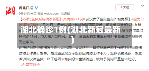 湖北确诊1例(湖北新冠最新)