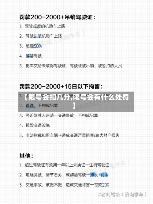 【限号会扣几分,限号会有什么处罚】