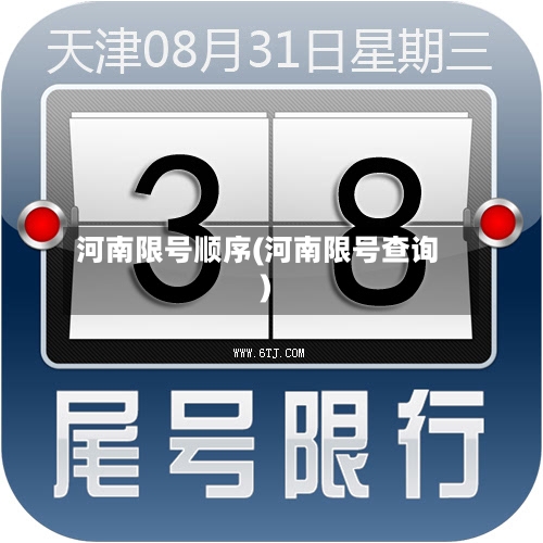 河南限号顺序(河南限号查询)