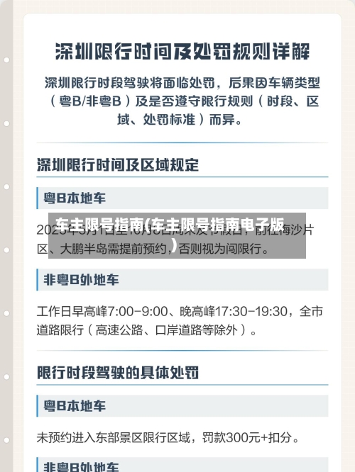 车主限号指南(车主限号指南电子版)