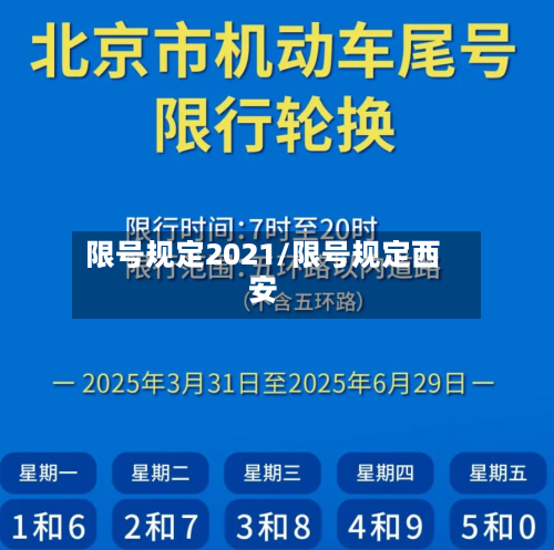 限号规定2021/限号规定西安-第2张图片