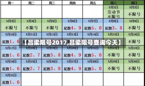 【吕梁限号2017,吕梁限号查询今天】-第2张图片