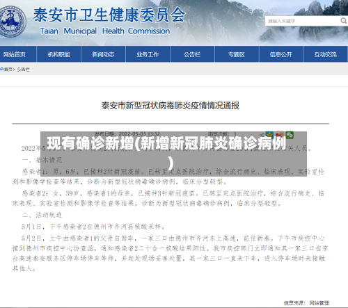 现有确诊新增(新增新冠肺炎确诊病例)
