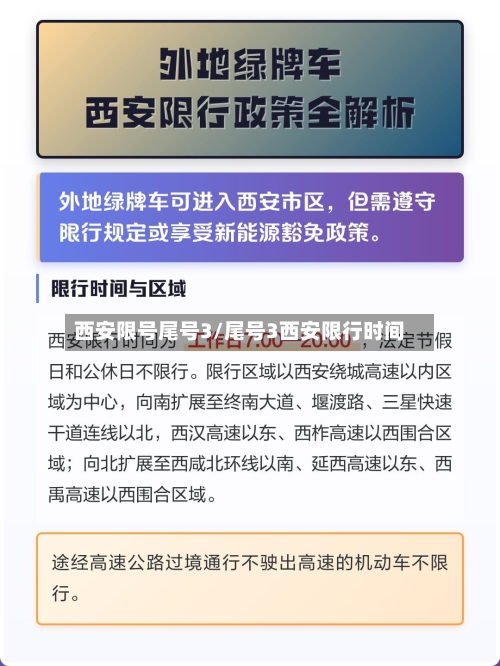 西安限号尾号3/尾号3西安限行时间
