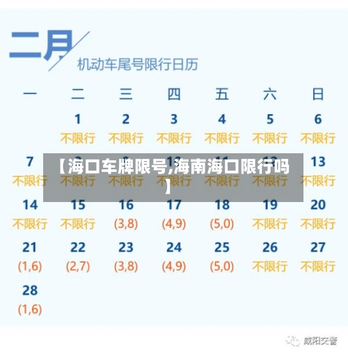 【海口车牌限号,海南海口限行吗】-第2张图片