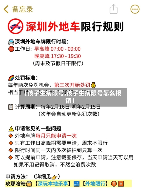 【孩子生病限号,孩子生病限号怎么报销】