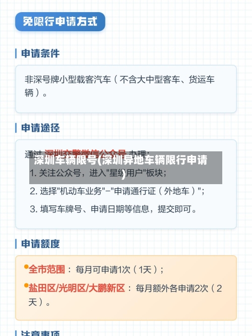 深圳车辆限号(深圳异地车辆限行申请)
